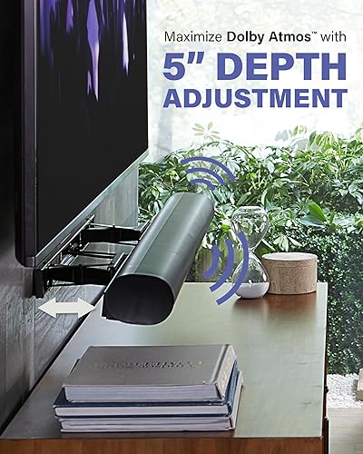 Miniatura 3 de SANUS Soporte de pared extensible para barra de sonido para Sonos Arc y Sonos Arc Ultra Soundbar – Ajuste de profundidad de 5 pulgadas optimizado