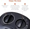 Amazon Basics Calefactor Cerámico, Solución de Calefacción Portátil para Interior, con Protección contra Sobrecalentamiento y Vuelco, Termostato, No Oscilante, 1500W, 7.52"D x 6.34"W x 9.45"H, Negro 4