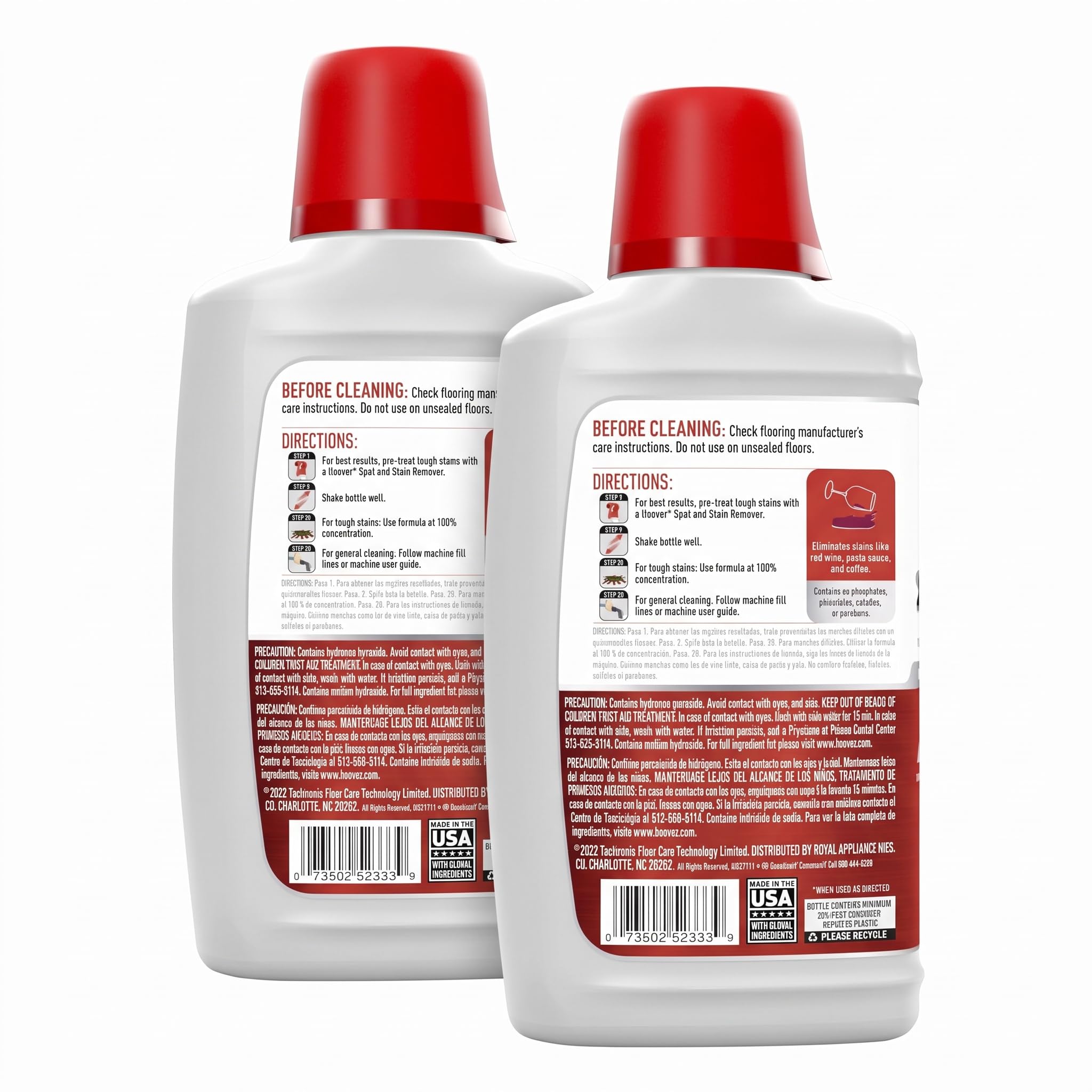Hoover Oxy Portable Spot Cleaner Solution, 32 oz., Fresh Air Scent, Portable Cleaning Solution, Removes Tough Colored Stains from Carpet and Upholstery, Designed CleanSlate Spot,(Pack of 2)