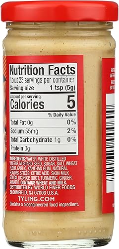 Miniatura 4 de Ty Ling Mostaza china caliente, tarros de 4 onzas (paquete de 12)