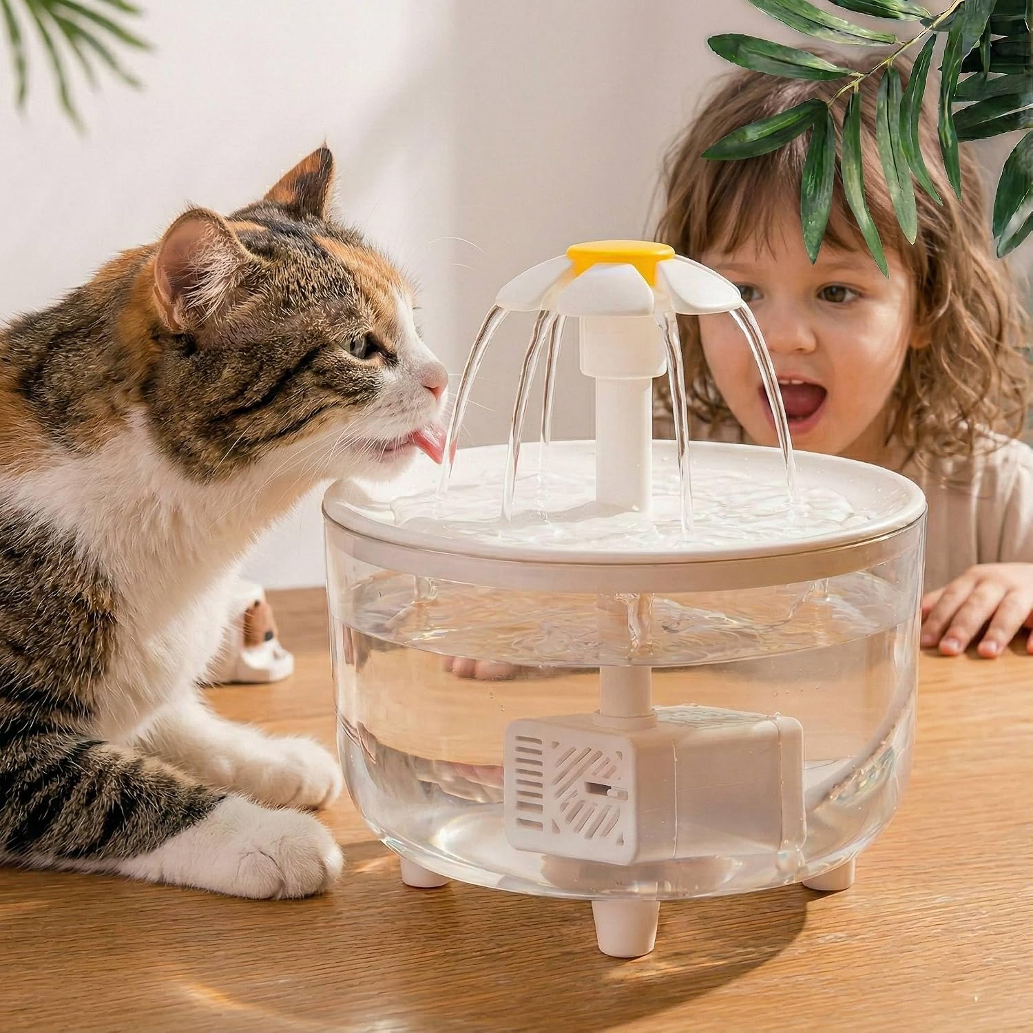Cat Water Fountain Indoor,11oz Quiet Automatic Pet Drinking Fountain with Triple Filter â Fresh Flow for Dogs, Kittens & Small Animals â BPA-Free & Energy-Efficient