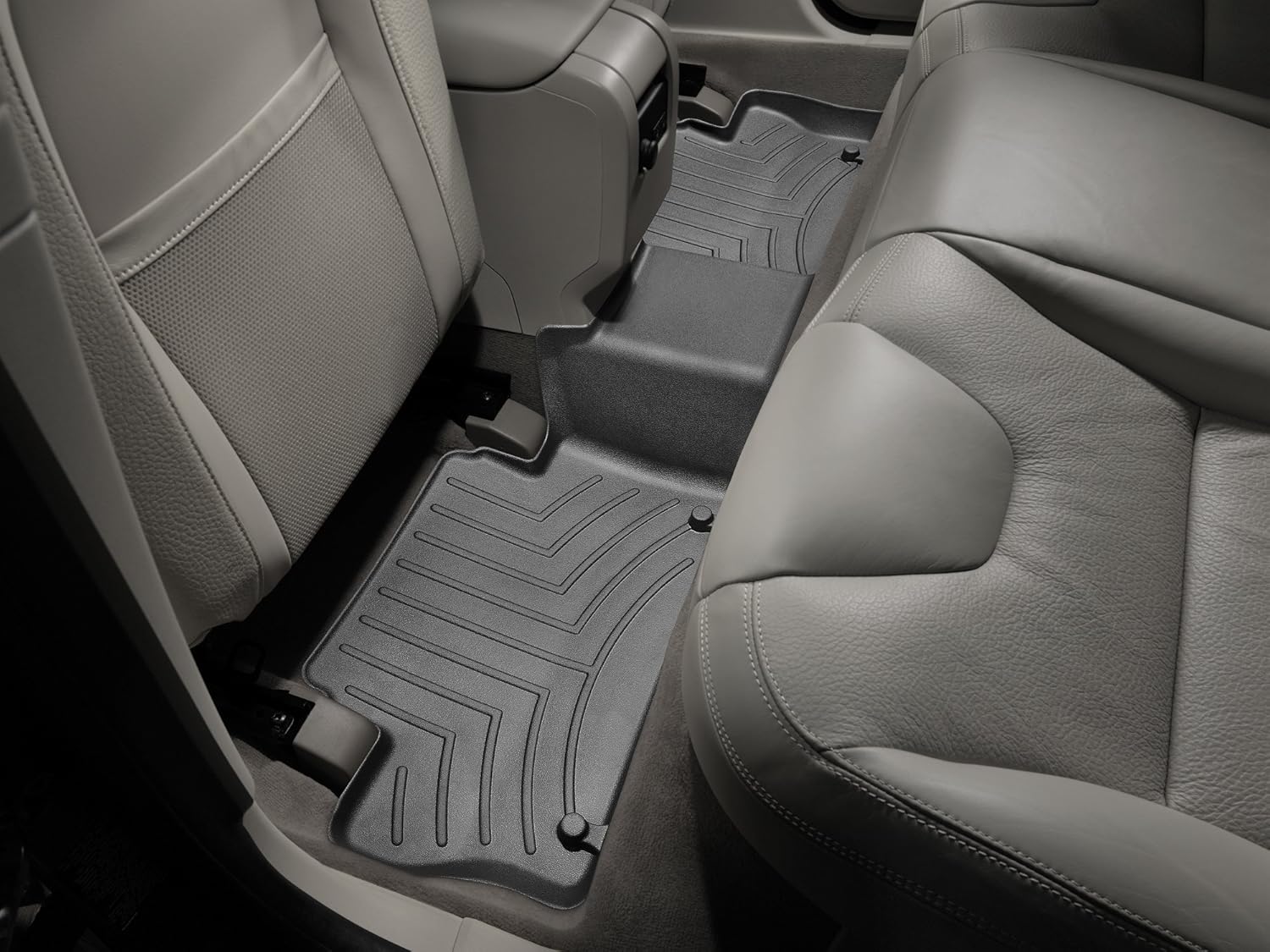 WeatherTech Custom Fit FloorLiners for Volvo XC60-2nd Row (442342), Black