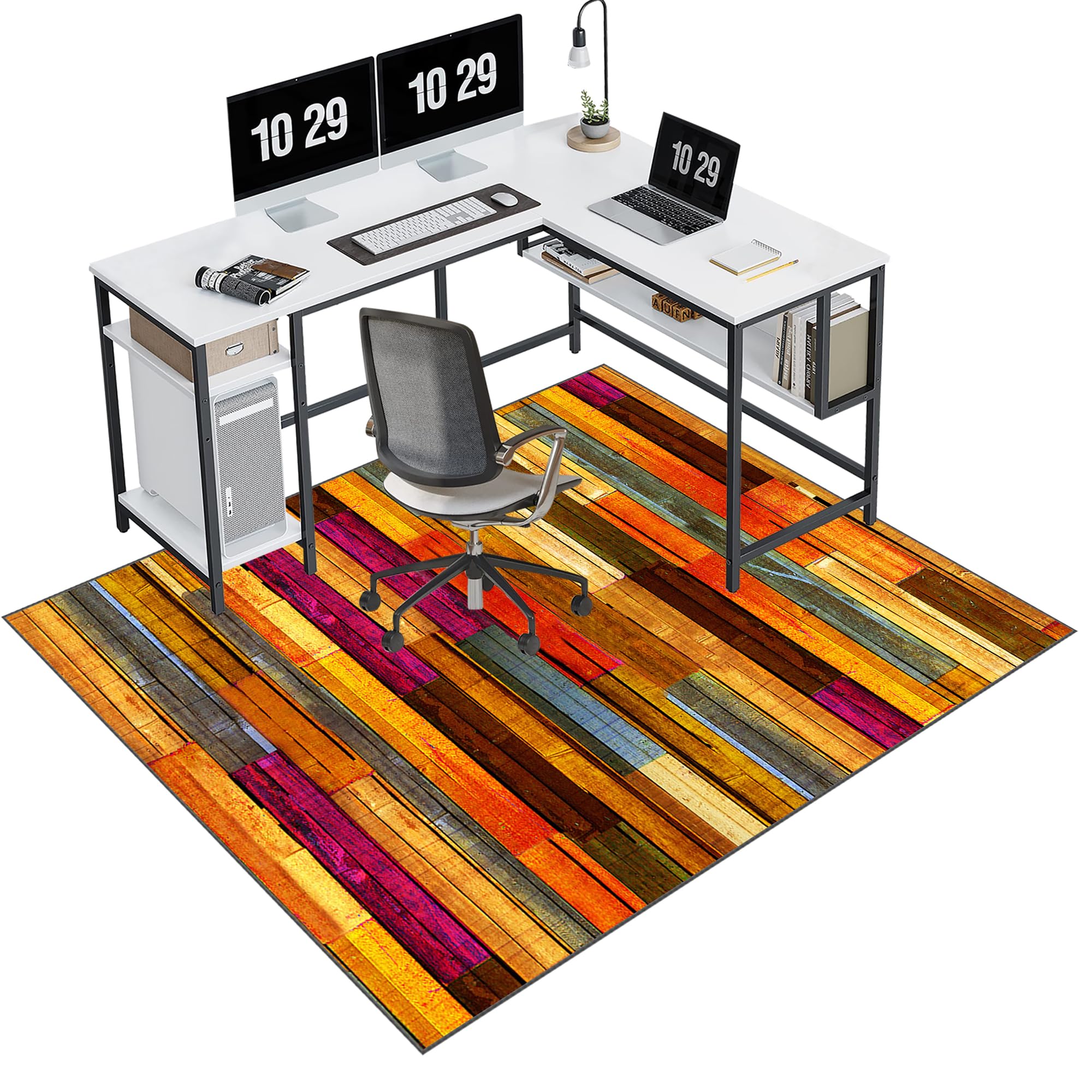 EYKWKB Office Chair Mat for Hardwood Floor, Carpet Protector Chair Mat, Desk Chair Mat for Carpeted Floors, 70 x 100 cm Gaming Office Computer Chair Mat for Hardwood Floors Carpet Wooden Floors