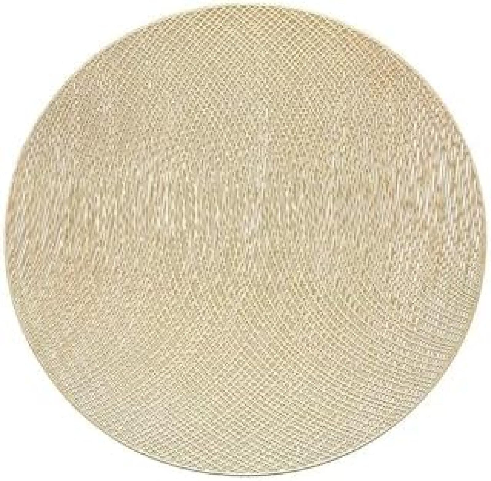 Sets de table ronds de luxe aux lignes creuses argent