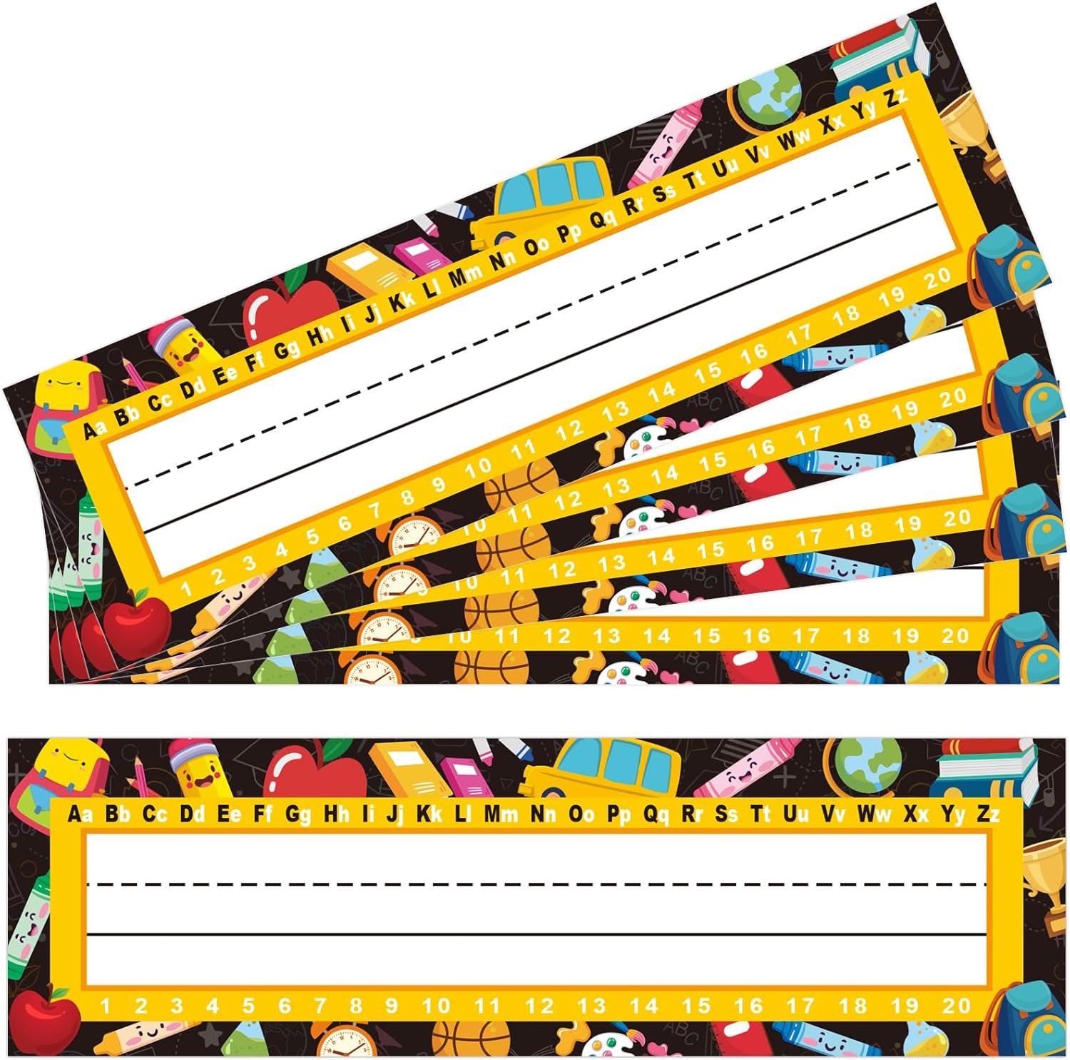 50 Pcs Desk Name Tags Classroom Nameplates for Student