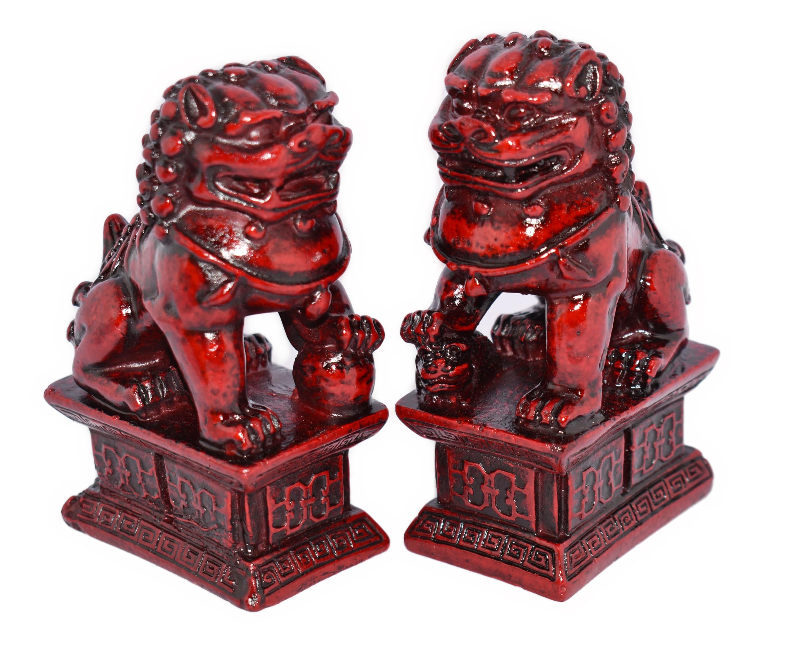 Amazon.com: 2pc Chinese Oriental Foo Dogs Imperial Lions on a