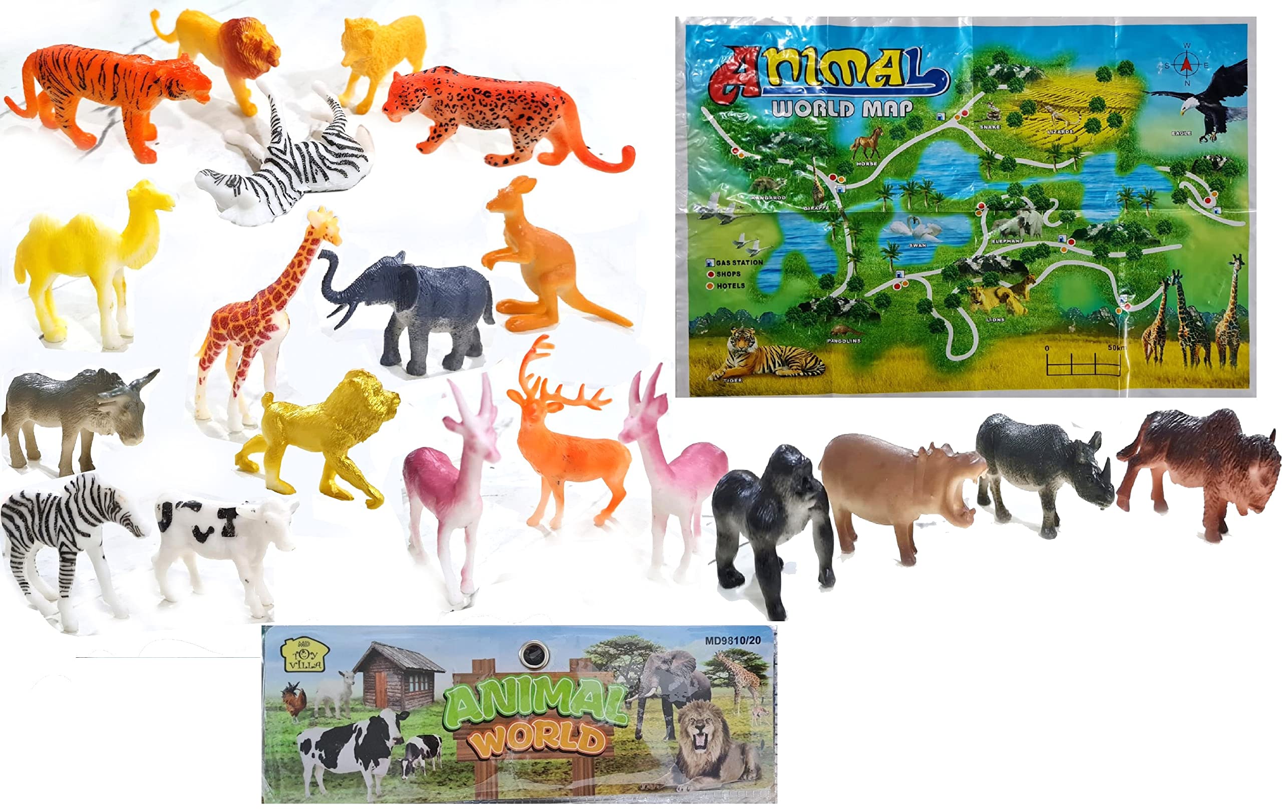 HALO NATION ® Set of 12 Big Size Animal Toy Figures Jungle Animal Wild Animals - Tiger Panther Leopard Elephant Giraffe Panda Zebra Camel Horse Rino & Mountai Goat (B09RG6R1VL) Amazon Price History, Amazon Price Tracker