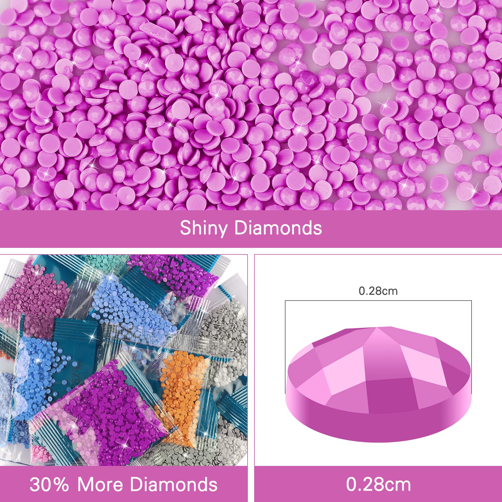 QENSPE Fantasy Castle Diamond Painting Kits for Adults Diamond Art Kits Full Drill 5D Diamond Painting Fairytale Forest Kit for Kids Beginners DIY Crystal Picture Art for Home Wall Decor 30x40cm - Image 4
