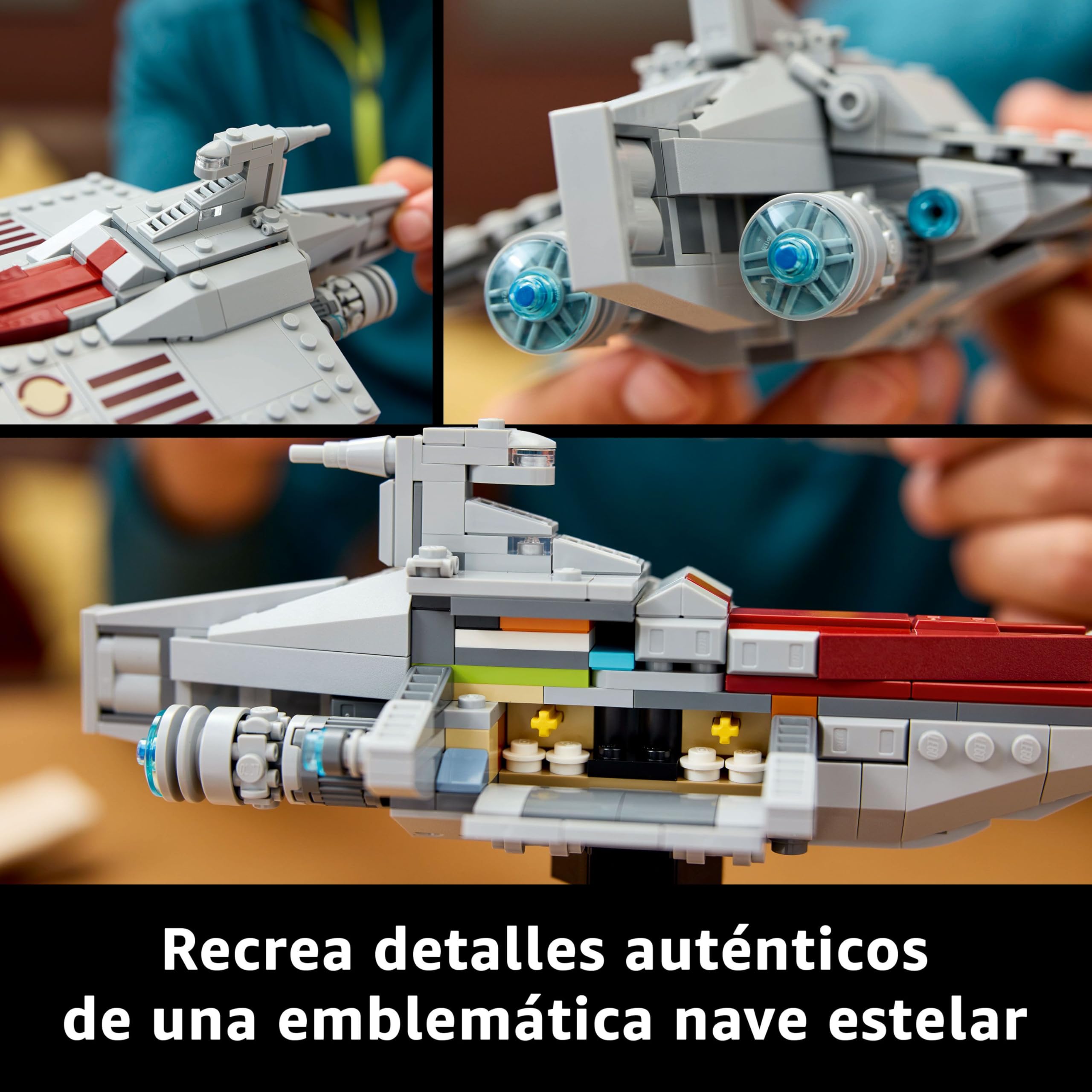 LEGO Star Wars 75404 Nave de Asalto Clase Acclamator, Maqueta para Construir para Adultos de Nave Estelar, Decoración para el Hogar, Regalo para Hombres y Mujeres Fans del Ataque de los Clones