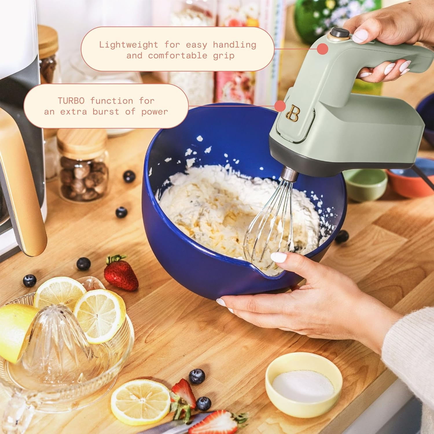 Hand Mixer, Multiple Speeds and Turbo Boost for Baking, Mixing & More