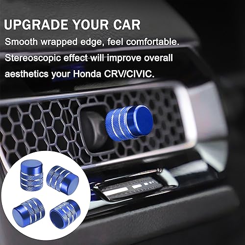 Miniatura 5 de SENSHINE Aire acondicionado, cubierta de perilla de ventilación para accesorios Honda Civic 2022 2023 2024 2025 para Honda CRV 2023 2024 2025 Anillo
