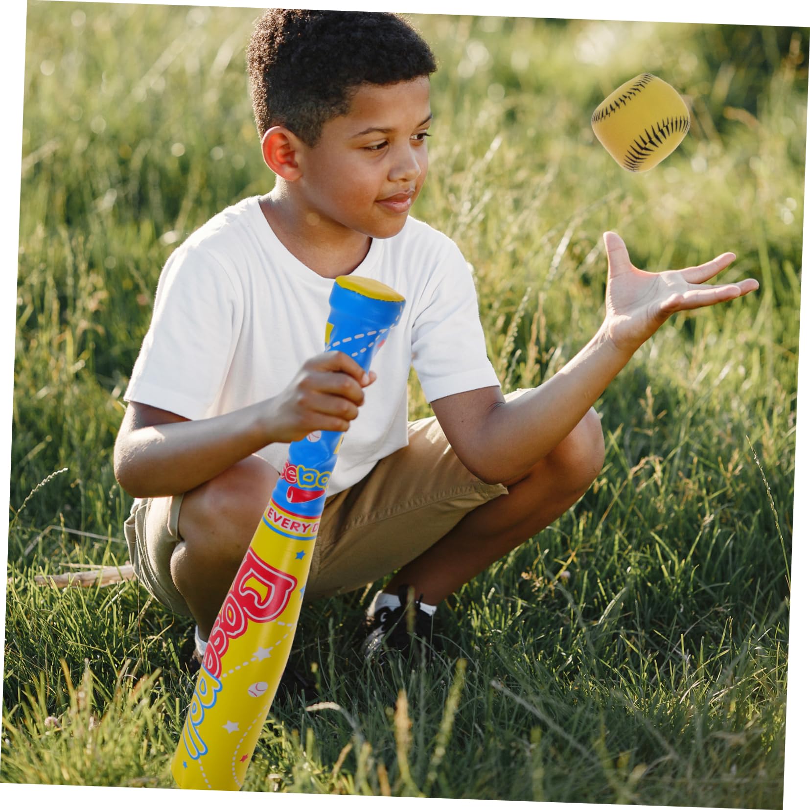 SUPVOX 1 Set Set Baseball Set Soft Balls and Bats for Fun and Activity for Boys and Improves Hand Eye Coordination and Batting Skills Random Style