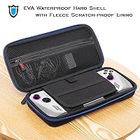 Vista 16 de Rog Ally Handheld Case, EVA Waterproof Hard Shell Protective Travel Case with Inner Transformable Game Console Stand, Flannel Soft Lining, Double