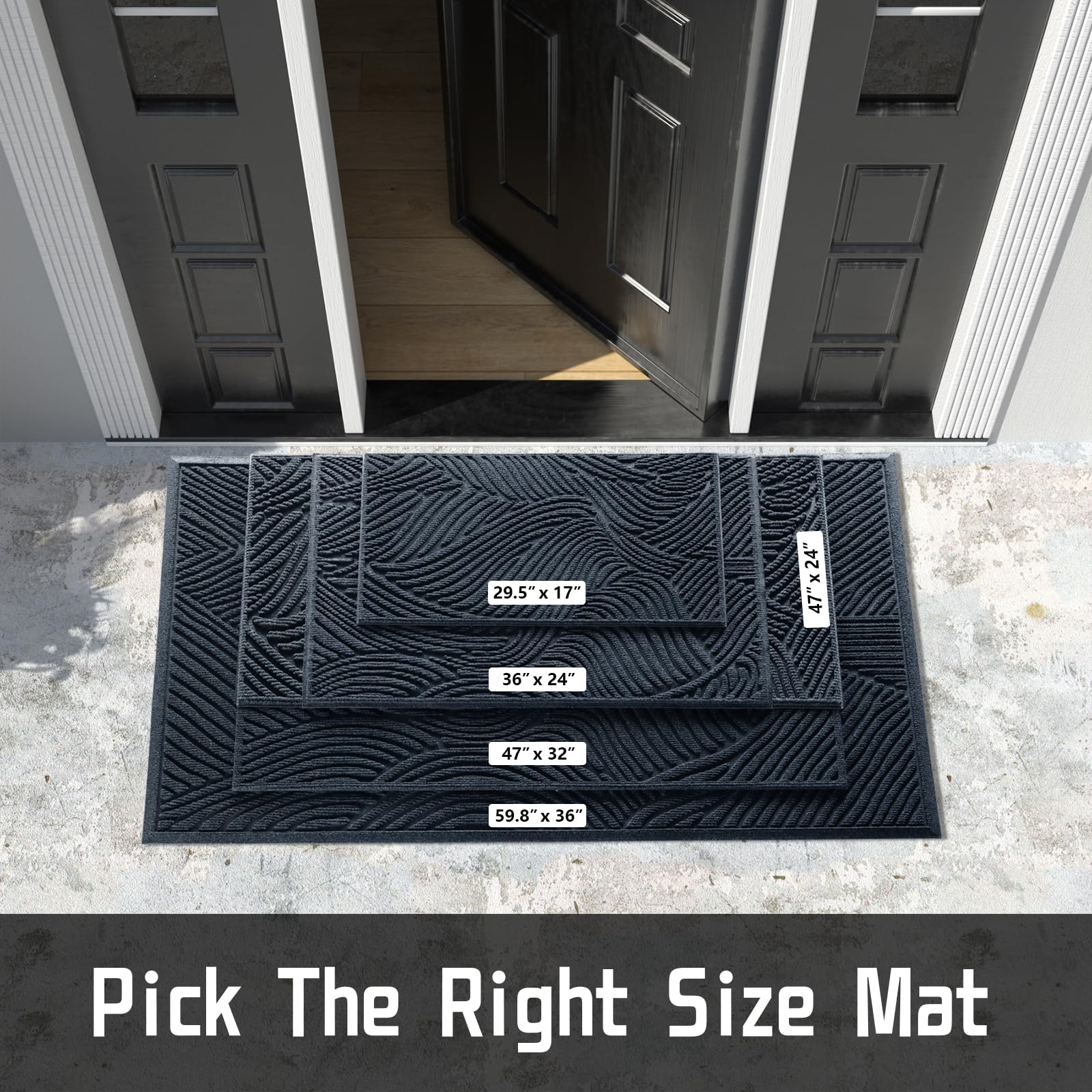 Amazon.com : Yimobra Doormat Outdoor Entrance, Simple Stripes All