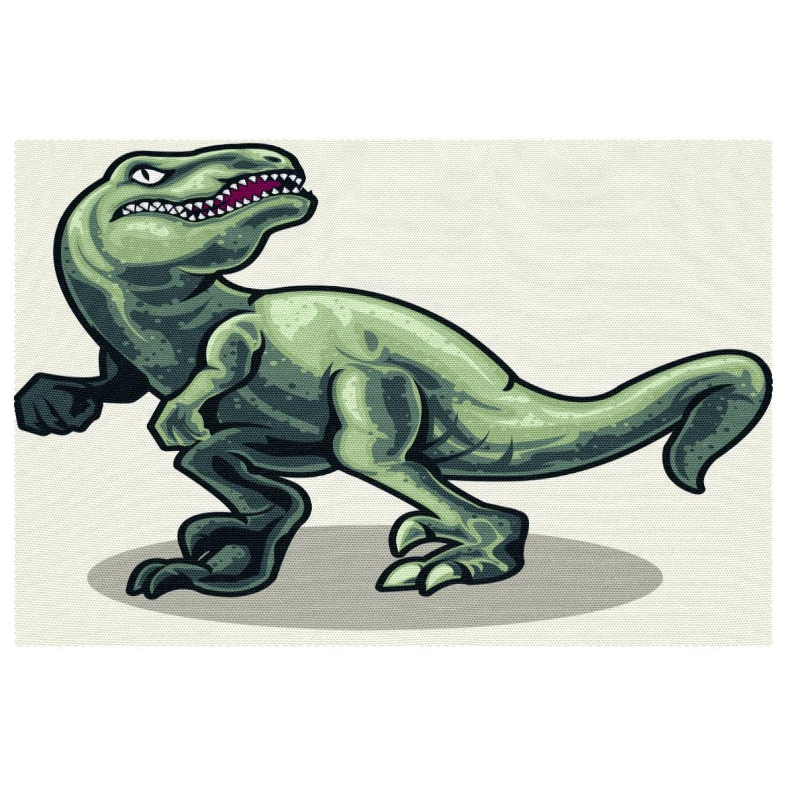 Set de table en tyrannosaure et dinosaures réalistes antidérapant de 30x45 cm pour enfant, lot de 6