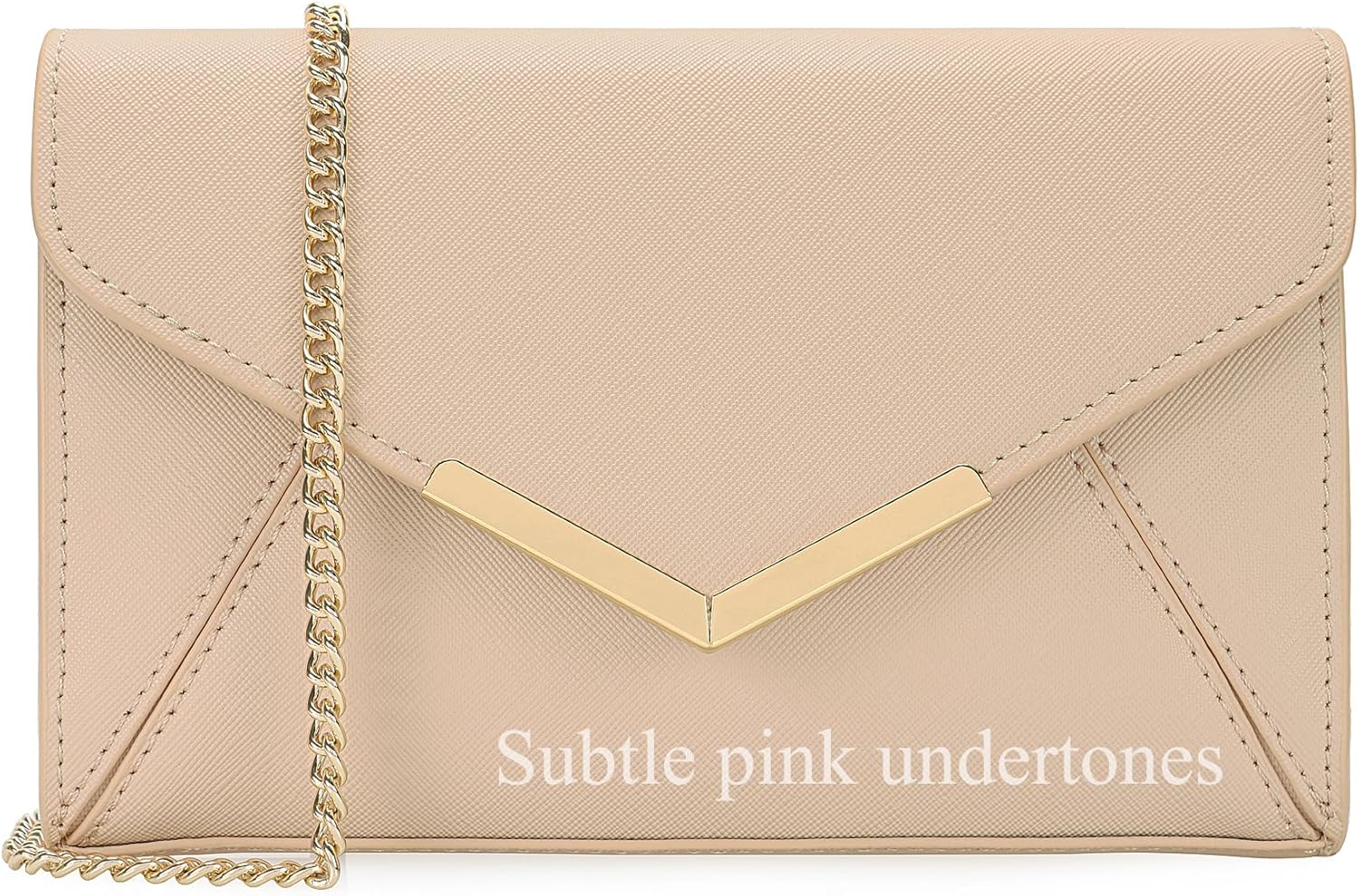 DEXMAY Women Envelope Clutch Faux Saffiano Leather Evening Handbag Foldover Clutch Bag Formal Dressy Purse - Image 2