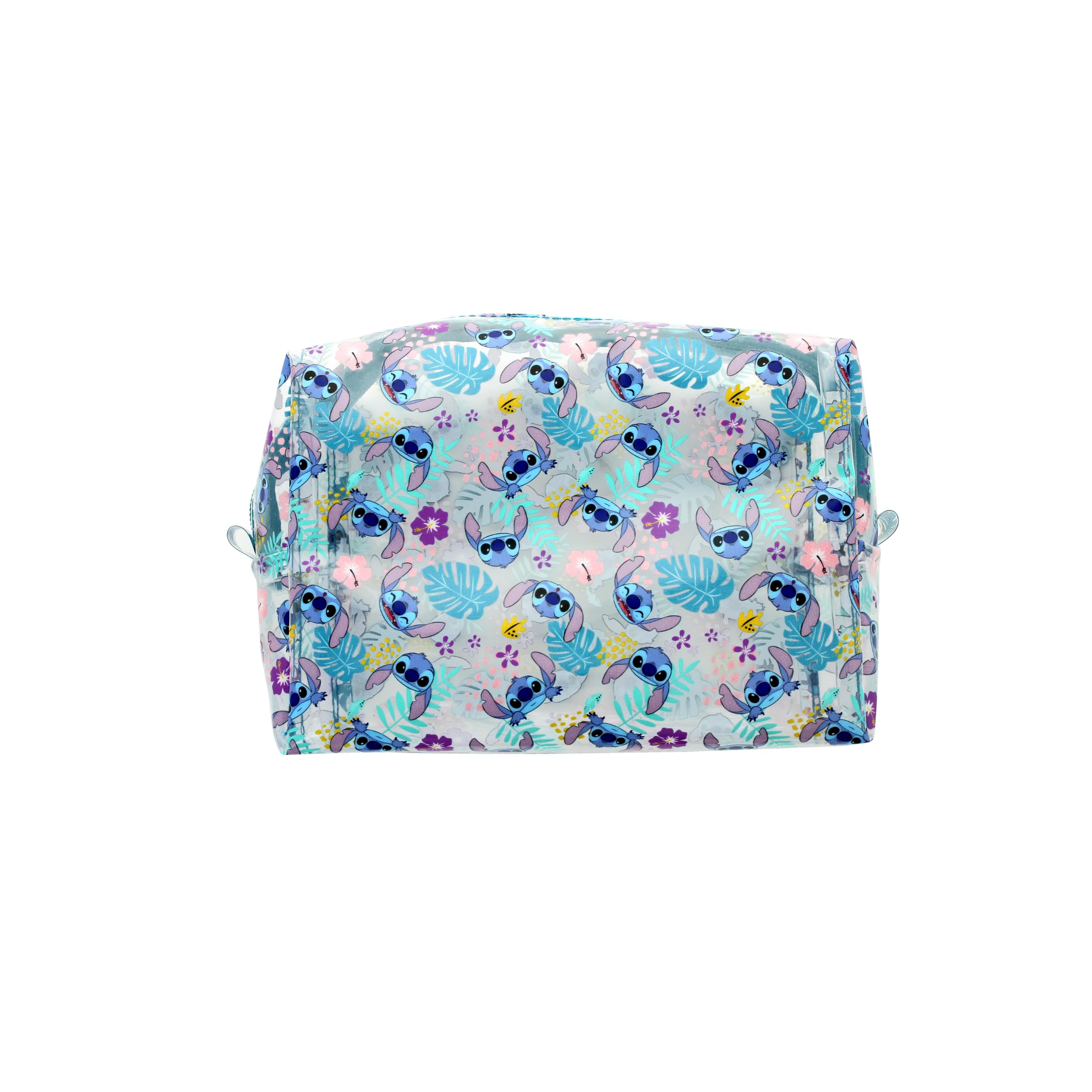 Disney Stitch – Estuche Transparente Estampado de Lilo & Stitch – Ideal para Almacenamiento, Aseo Escolar, Impermeable con Cierre – Producto Oficial, Transparente, Format Moyen, Estuche