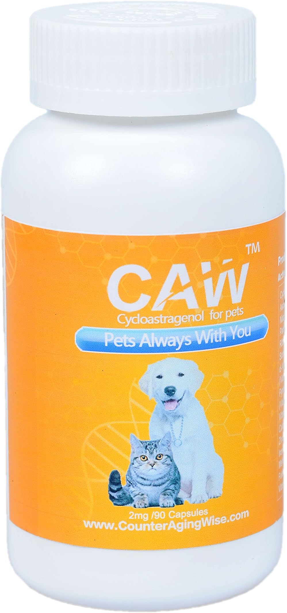 CAW Cycloastragenol for Pets | 2 Mg 90Capsules Pets Always with You