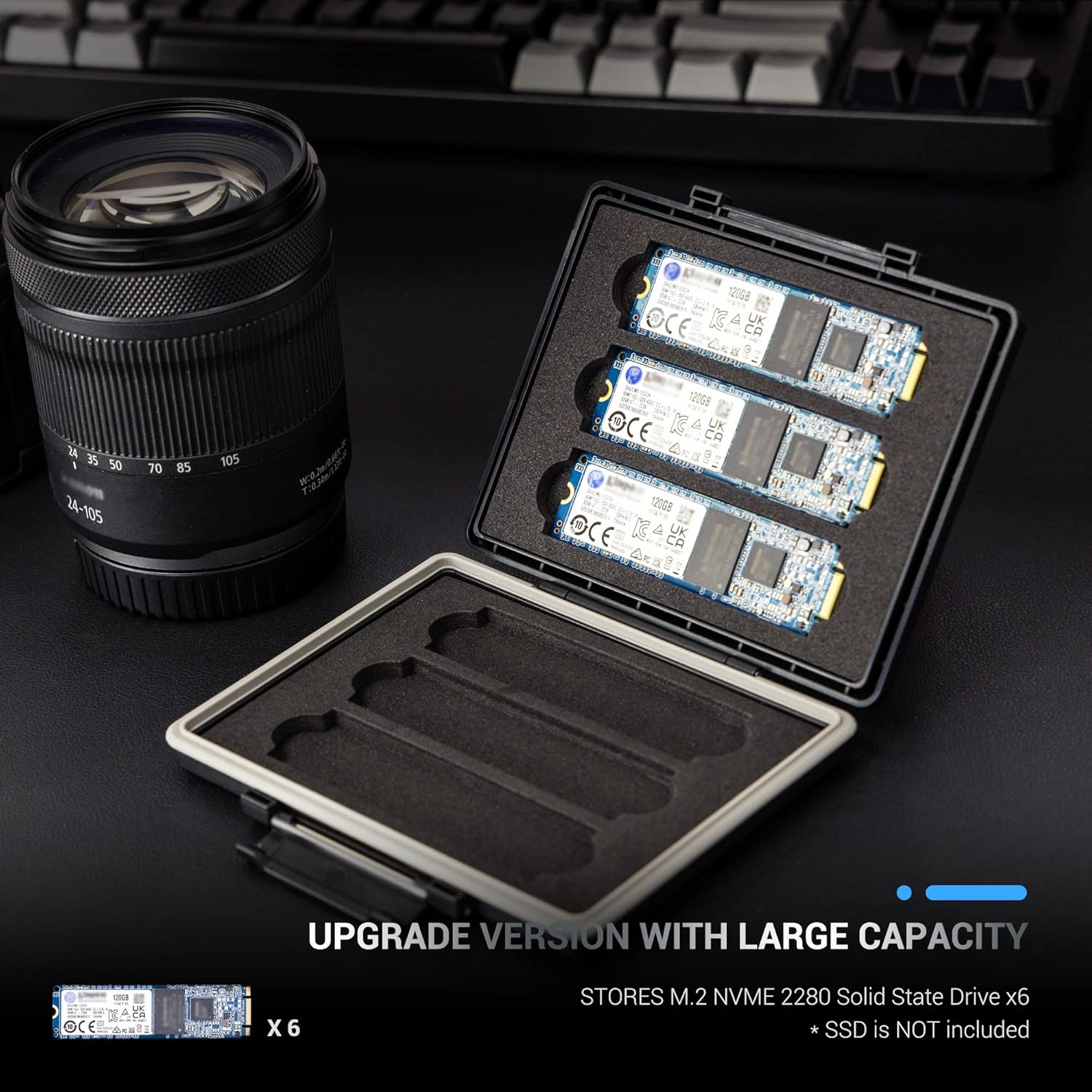[4 Slots + 6 Slots] M.2 2280 Drive Case Set