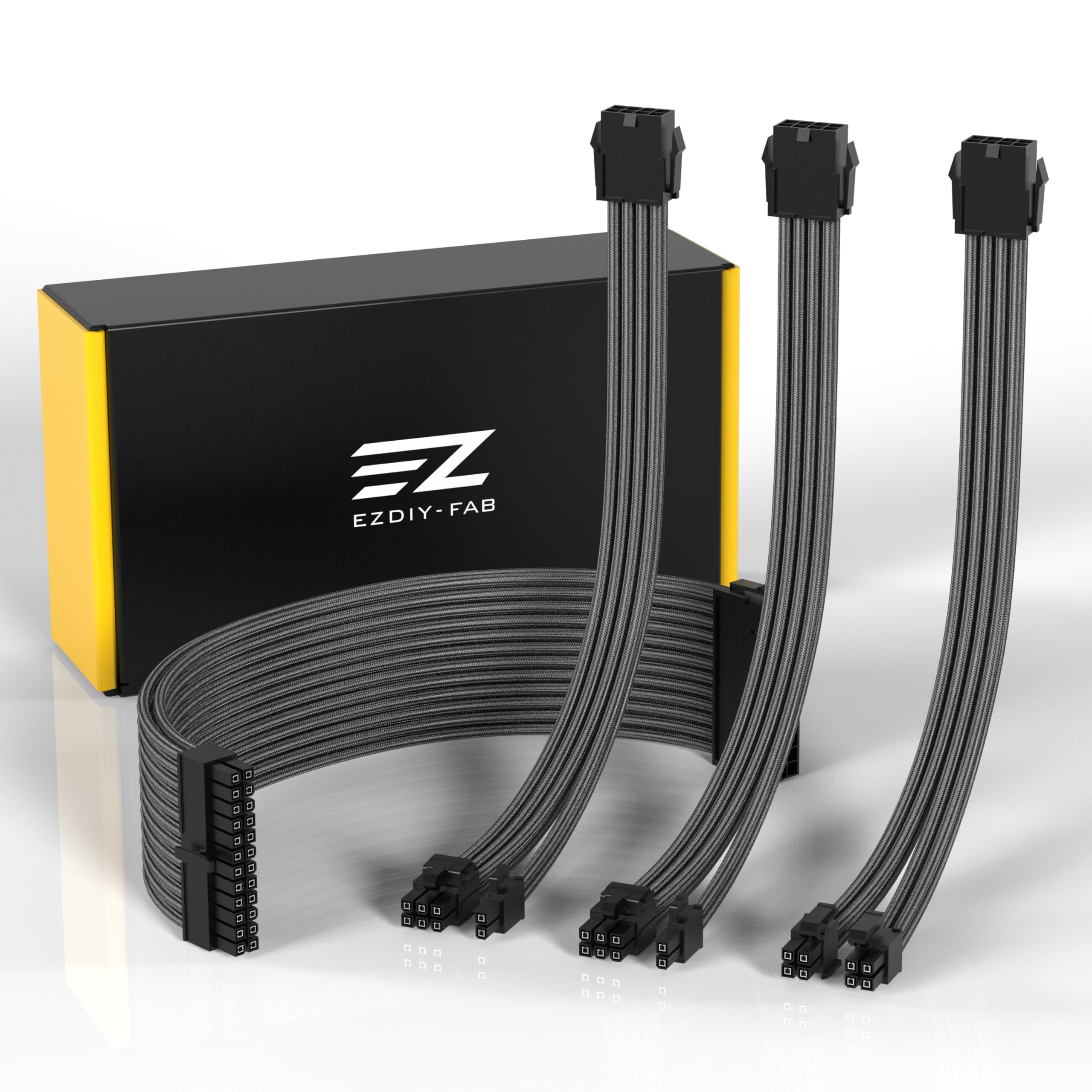 Amazon.co.jp: EZDIY-FAB PC電源延長スリーブケーブル 18AWG ATX/CPU