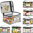 6-Pack Extra Large Toy Storage Bags with Zippers & Labels, Reusable Clear TPU Waterproof Organizer for Kids Toys, Building Blocks, Puzzles, Dolls, Board Games - Durable, BPA-Free, Travel-Friendly