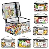6-Pack Extra Large Toy Storage Bags with Zippers & Labels, Reusable Clear TPU Waterproof Organizer for Kids Toys, Building Blocks, Puzzles, Dolls, Board Games - Durable, BPA-Free, Travel-Friendly