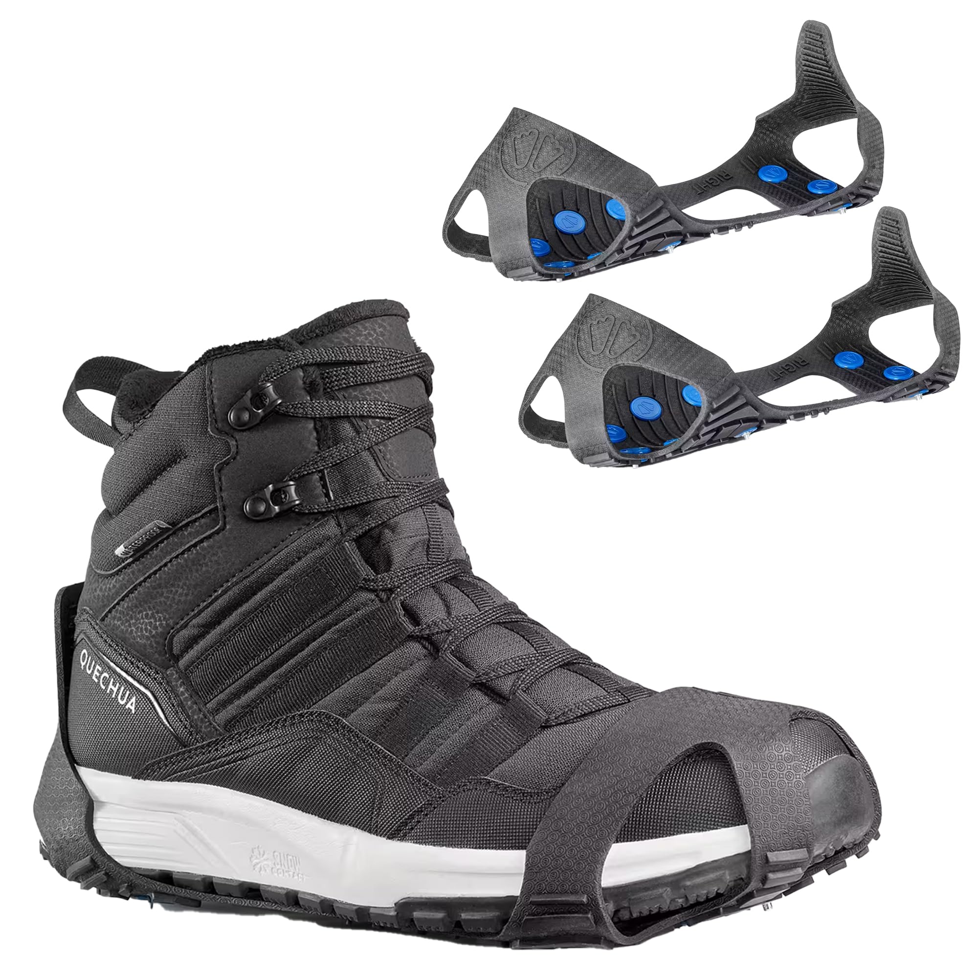 Sidas Crampons à Neige 9 Pointes en Métal Antidérapants pour Glace et Neige Dure