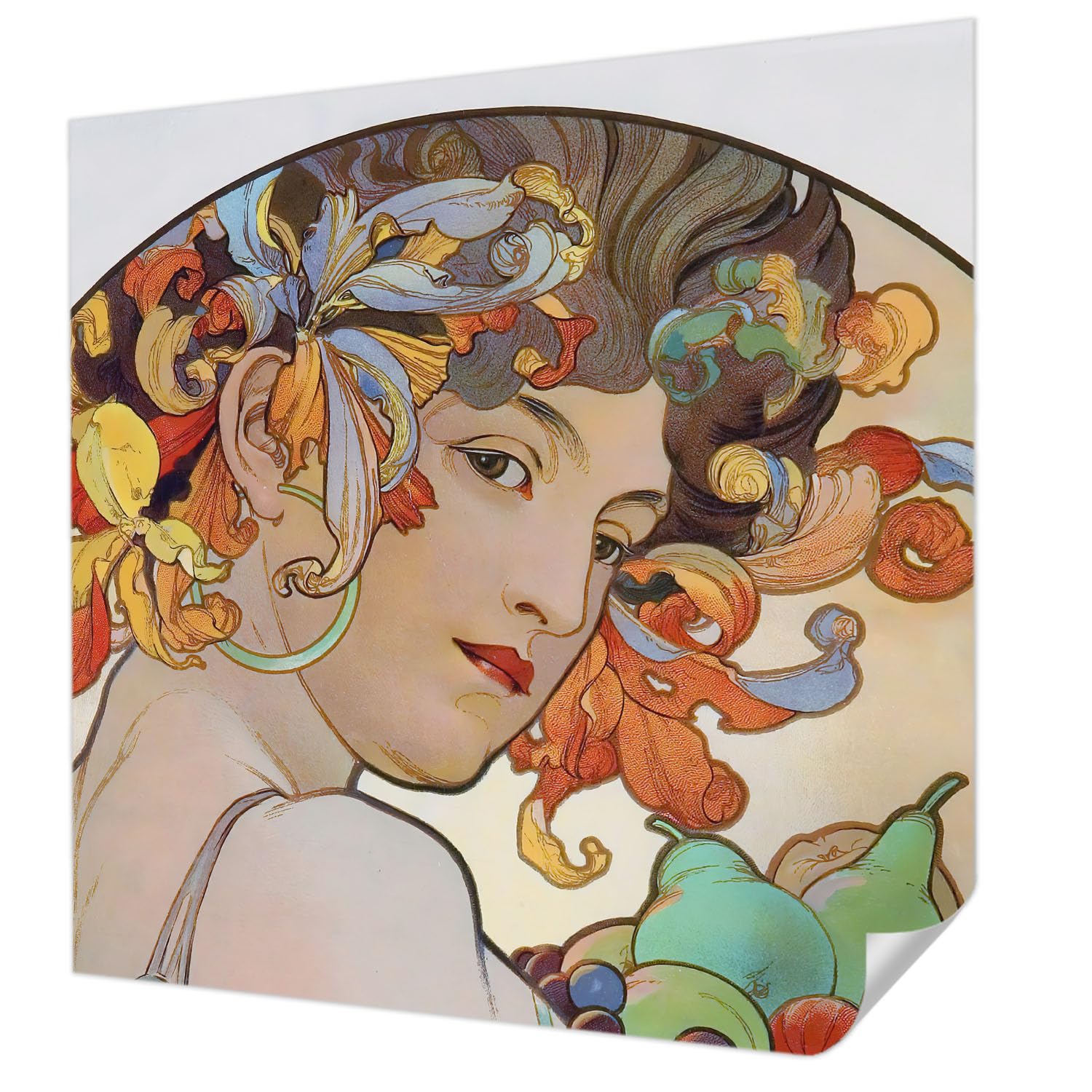 Papier Peint Adhésif 250x250 cm Tulup Art Nouveau Coloré Décoration Salon