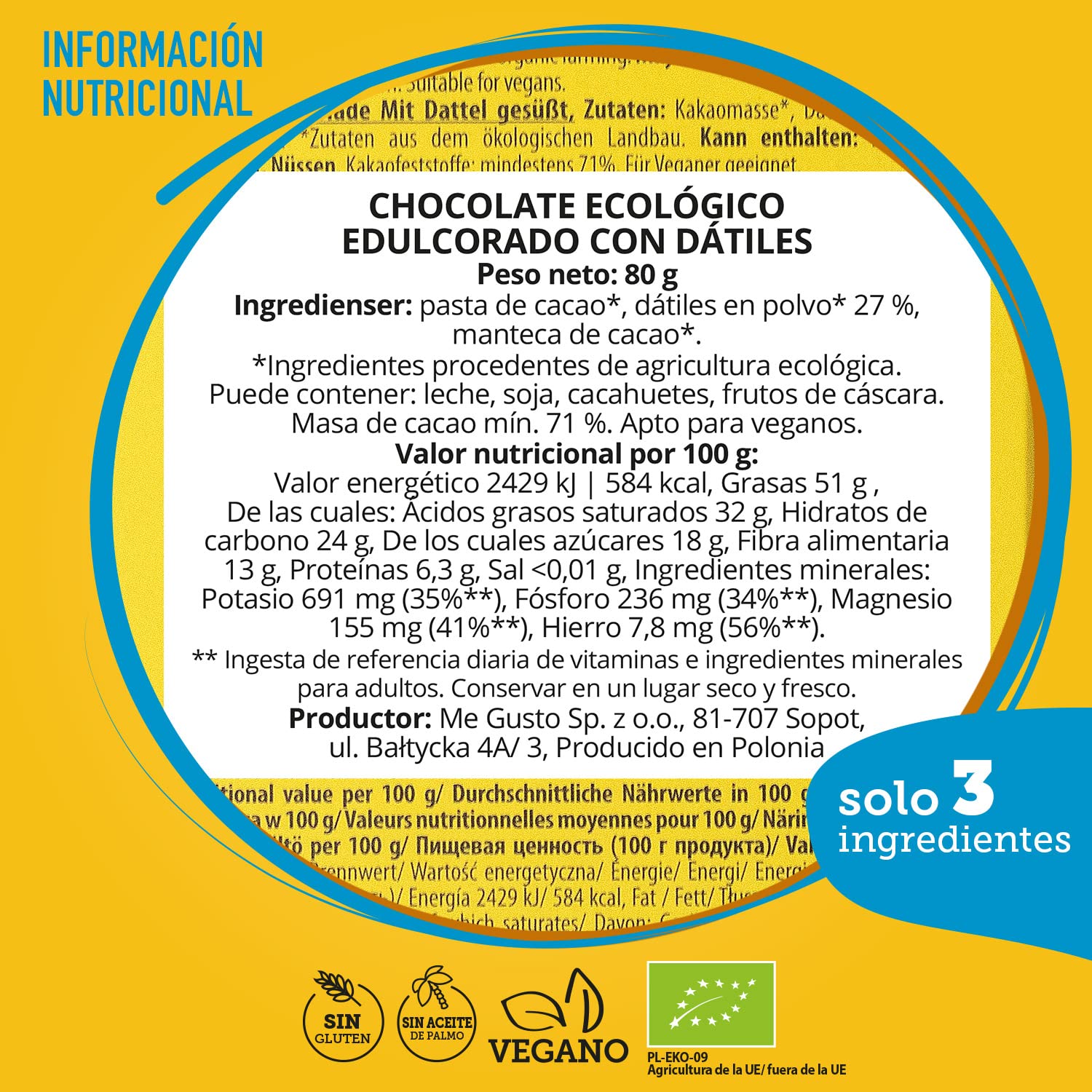 SUPER FUDGiO Bio vegane Schokolade – natürliche Bio-Zutaten, mit Datteln statt Zucker gesüßt – glutenfrei – 10x80 g (Datteln)