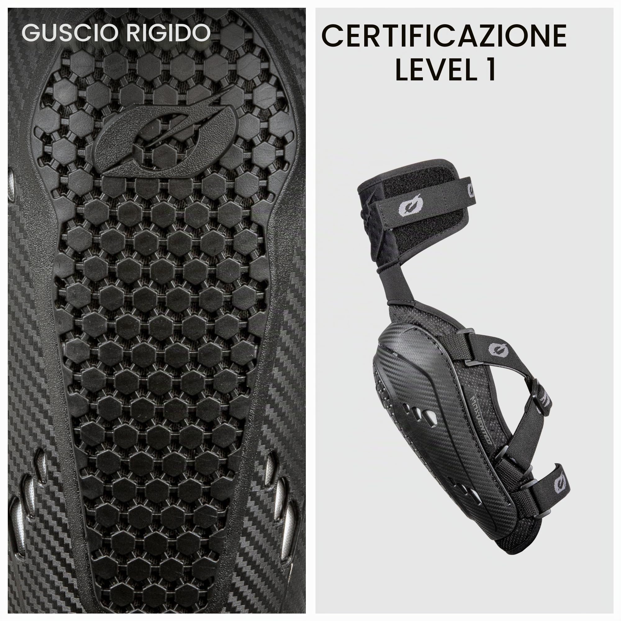 O'NEAL | Protezione del gomito | Motocross Enduro | Parte in plastica modellata ergonomicamente, EN 1621-1 Livello 1, Paragomiti a guscio duro | Paragomiti Pro III | Adulto | Nero | Taglia unica