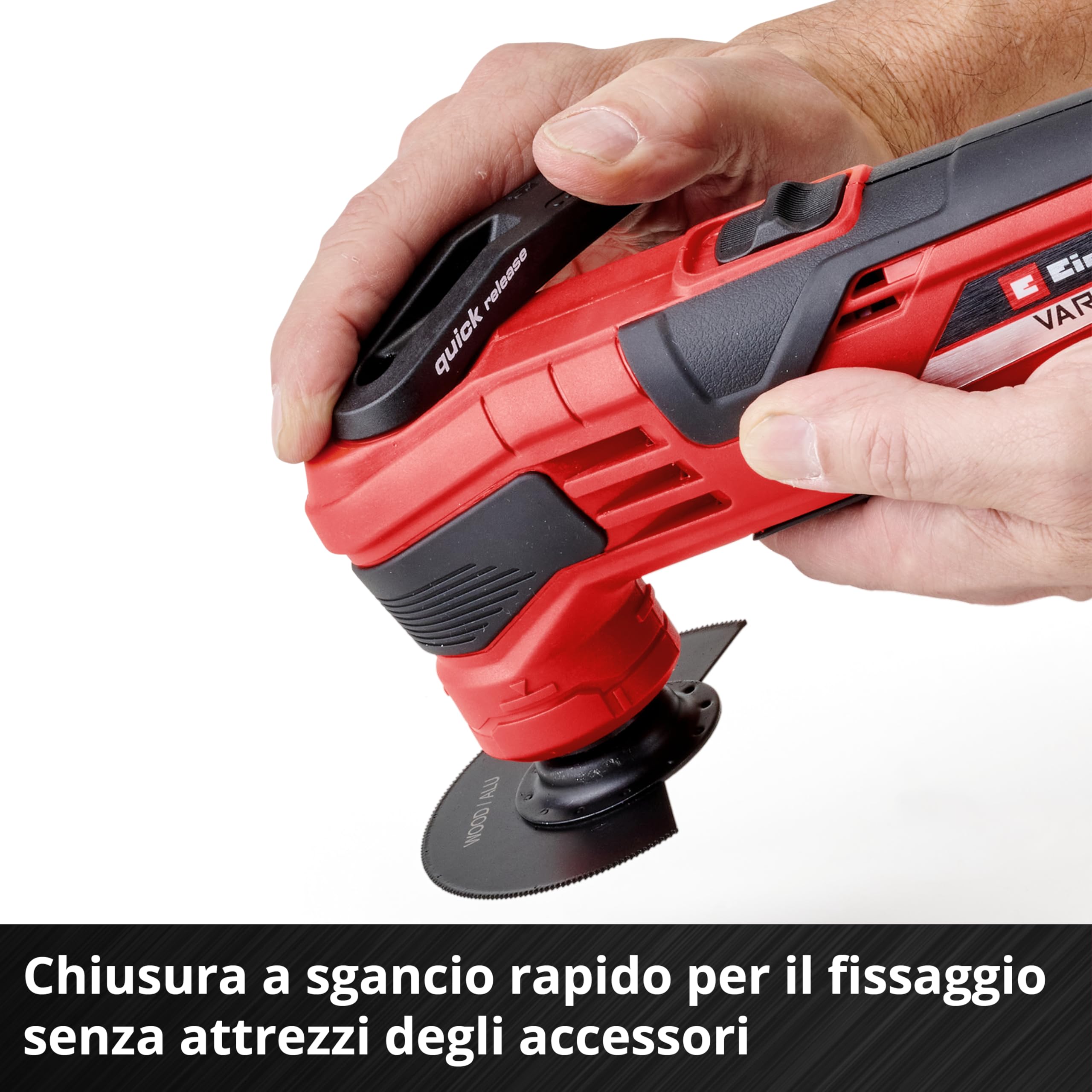 Einhell Utensile Multifunzionale a Batteria Varrito, Nero/Rosso, Solo: Senza Batteria o Caricabatterie