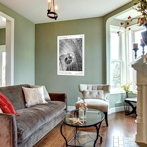 Miniatura 6 de Arte de pared vintage de bola de discoteca en blanco y negro de los años 70, música estética, divertida, pósteres de lienzo para fiesta, galería de