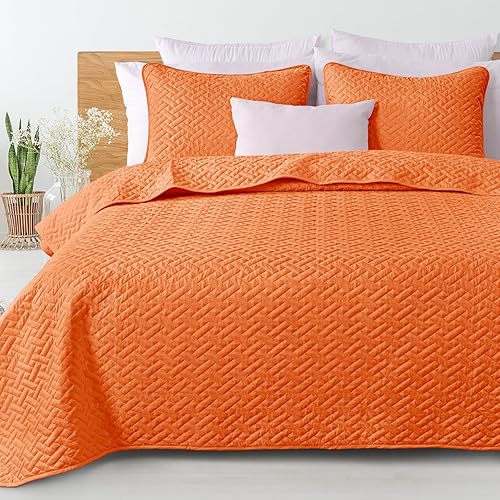 Exclusivo Mezcla - Juego de edredón de 3 piezas tamaño King con fundas de almohada, edredón acolchado estilo canasta, colcha suave, cubrecama