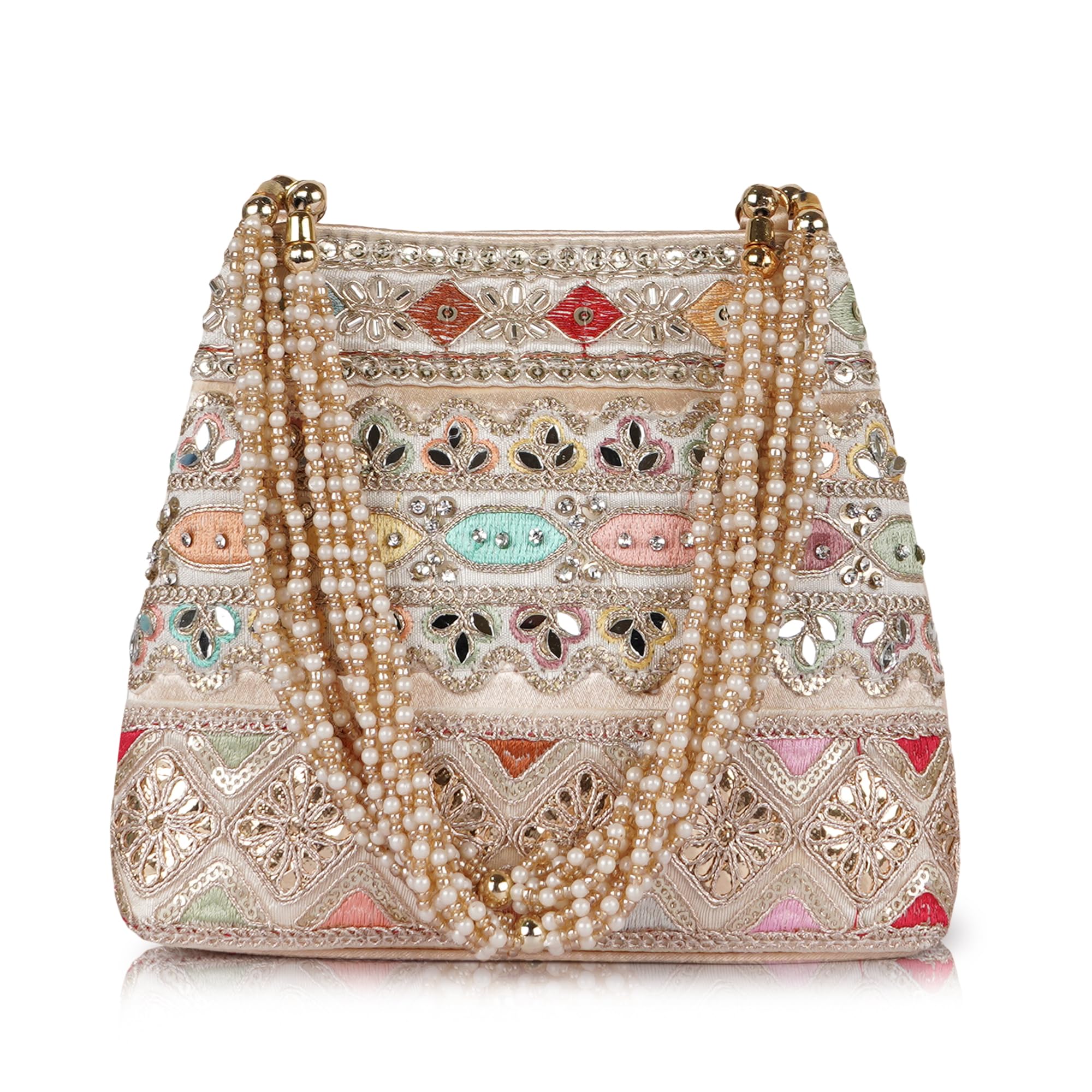 Velvet SilK Stylish Embroidery Unique Design Traditional Ethnic Wedding Party Handheld Potli For Women