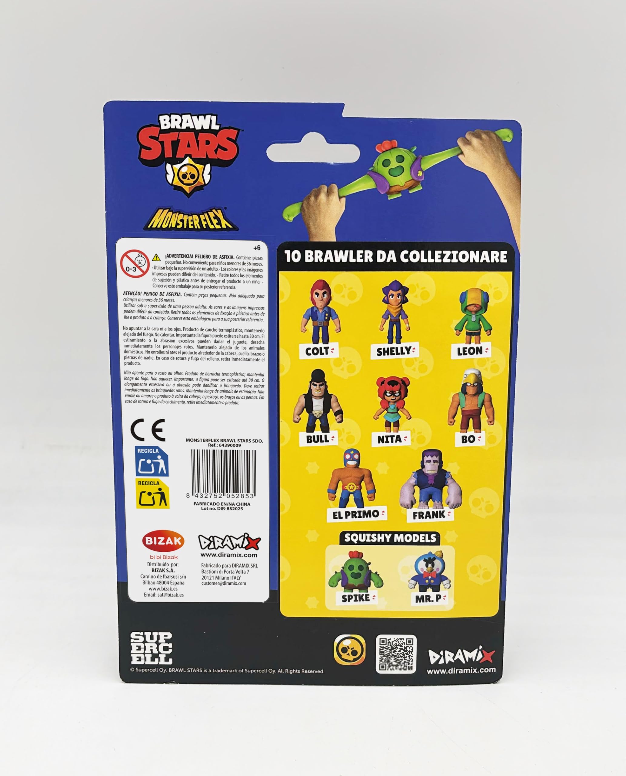 Bizak Monsterflex Brawl Stars Figura Mr.P Coleccionable, muñeco súper Extensible y elástico, 13 cm, 10 para coleccionar, para Adultos Fans coleccionistas y niños Desde 8 años, (64390009-10)