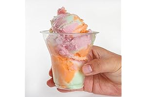 Golden Apple Plastic Sundae Cups: Clear, Lidless, Disposable Dessert Bowls for Frozen Delights