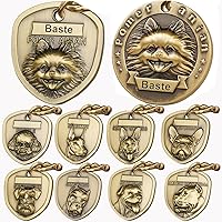 Vista 14 de Etiquetas para Perros Golden Retriever Personalizadas para Mascotas Etiqueta de Identificación de Nombre de Perro Grabada Personalizada de Cobre