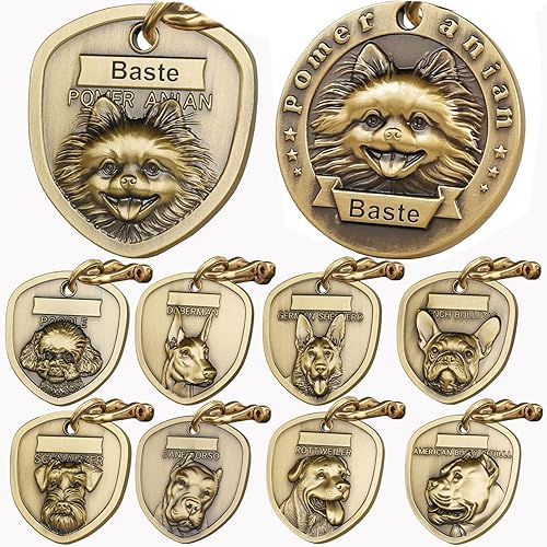 Miniatura 14 de Etiquetas para Perros Golden Retriever Personalizadas para Mascotas Etiqueta de Identificación de Nombre de Perro Grabada Personalizada de Cobre