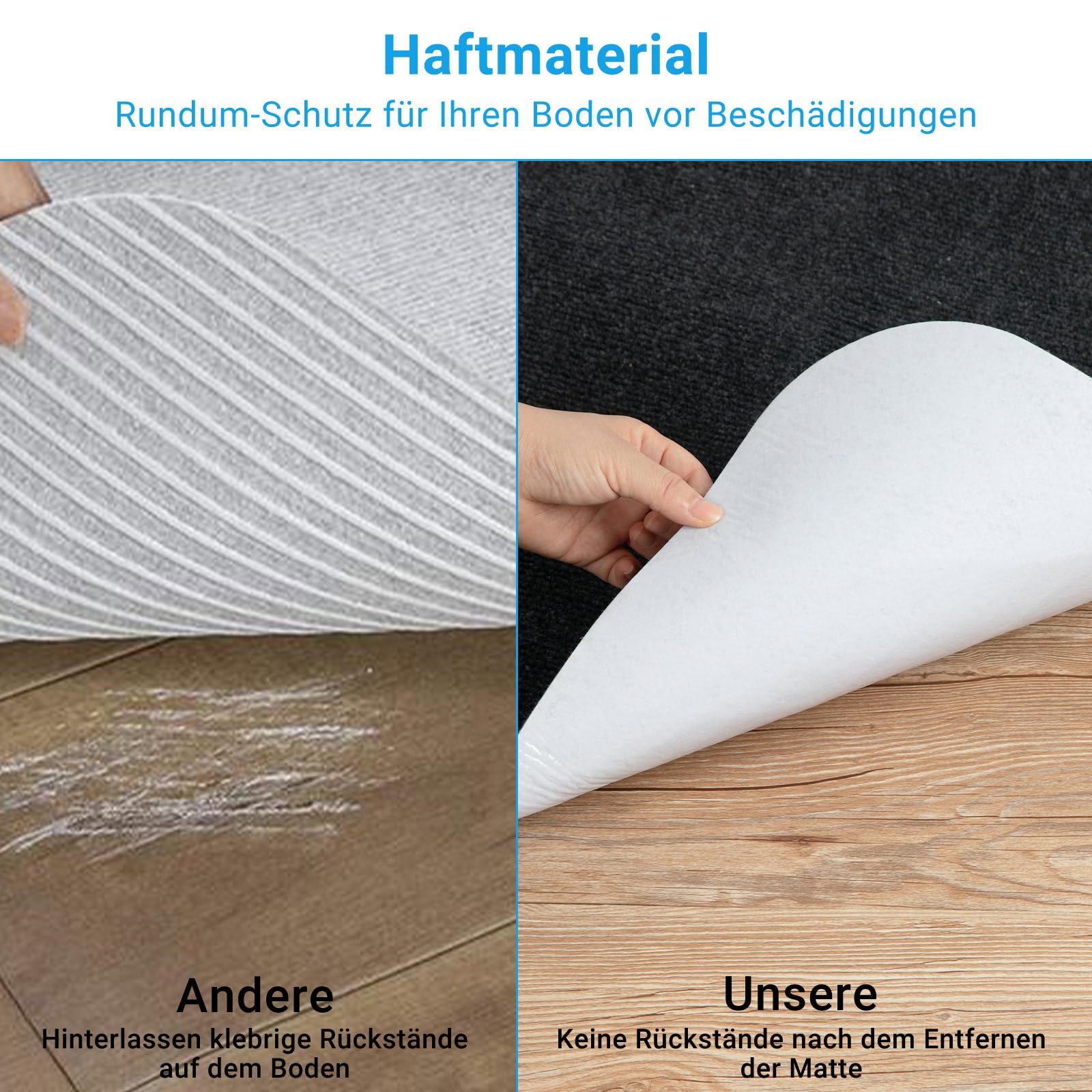 COSYLAND Bodenschutzmatte, Stuhlmatten Bürostuhlunterlage, Multifunktionaler Stuhlteppich, Büromatte für zu Hause, Büro，Schwarz