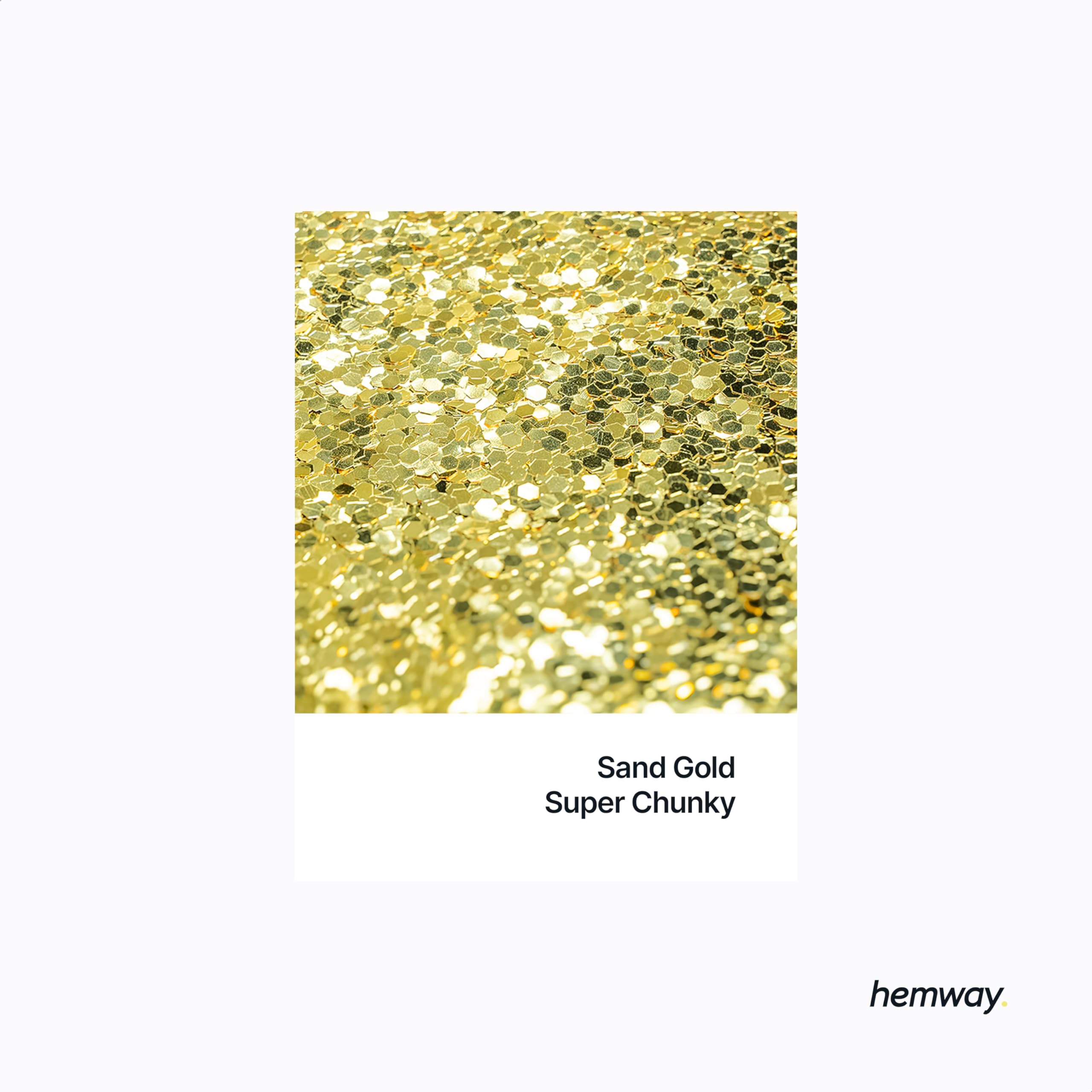 Hemway Resin Glitter Sand Gold 100g Super Chunky - Image 2