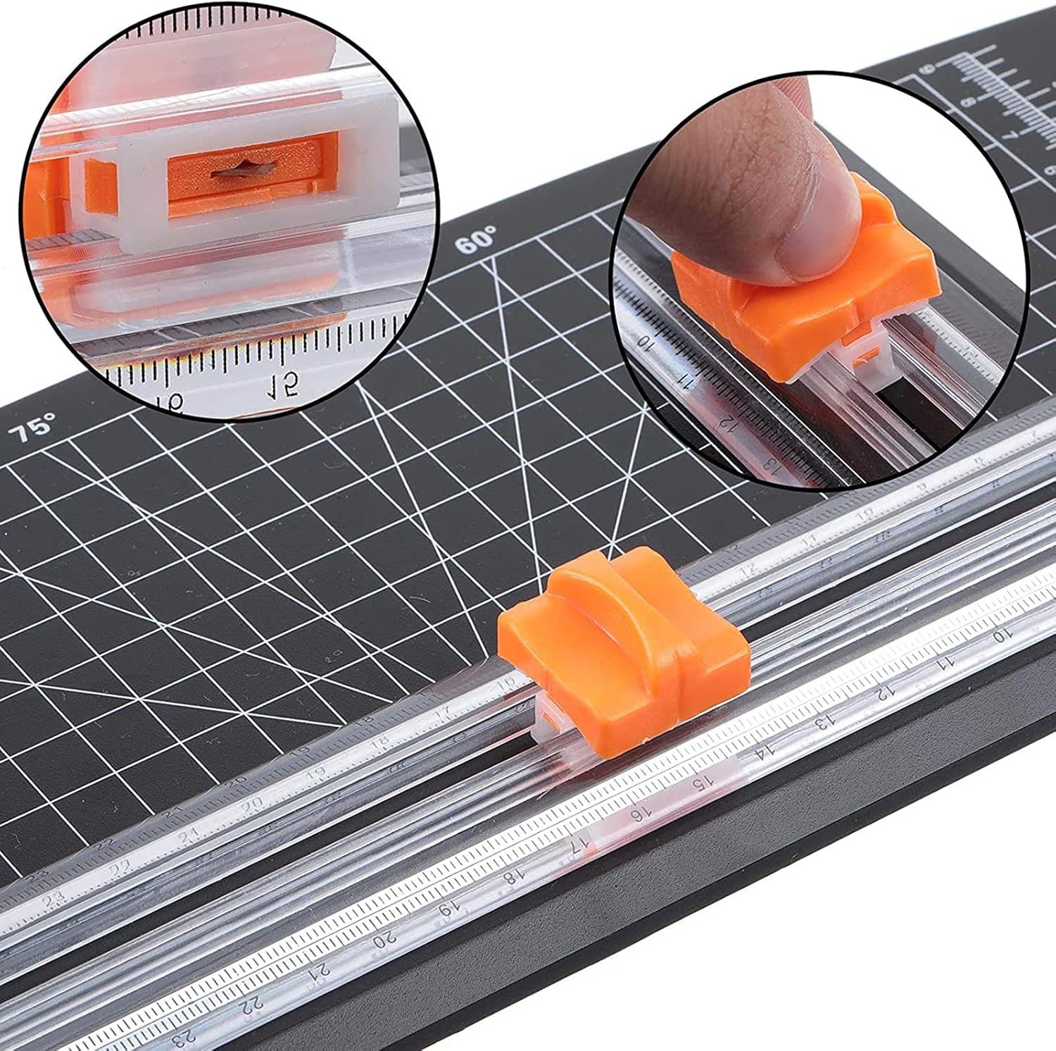 6 Pieces Paper Cutter Replacement Blades Paper Trimmer Blades Refill Craft Paper Cutting Replacement Blades for A4 Paper Cutter (Orange) : Office Products