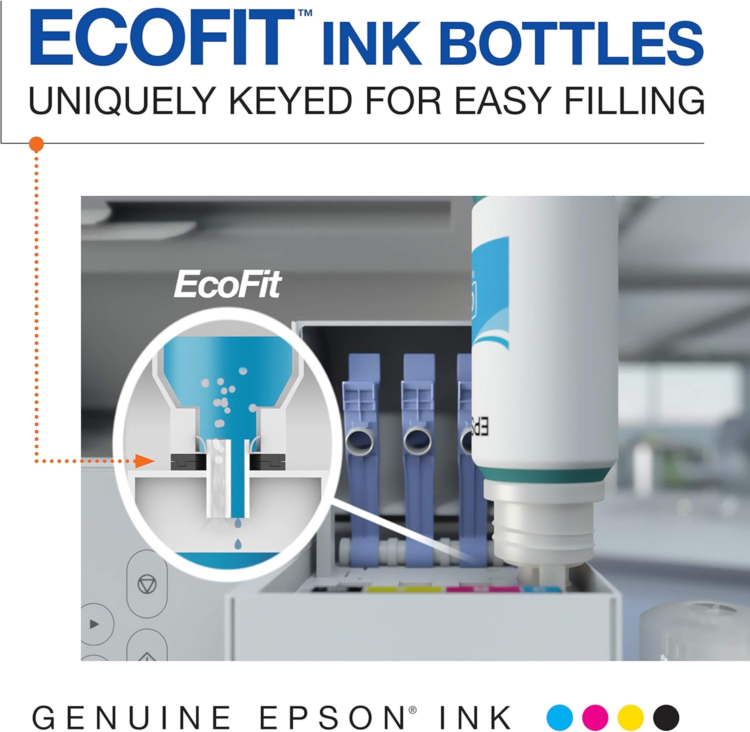 Epson T542 EcoTank Ink Ultra-high Capacity Bottle Magenta (T542320-S) for Select EcoTank Printers (Pack of 2)