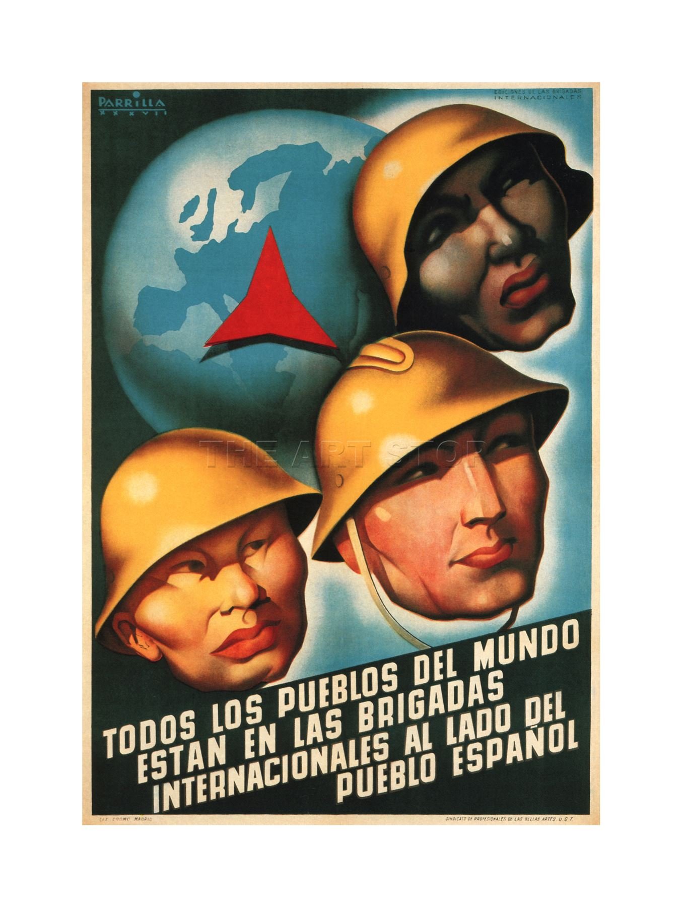Wee Blue Coo War Civil Spain International Brigade Republic Picture Wall Art Print