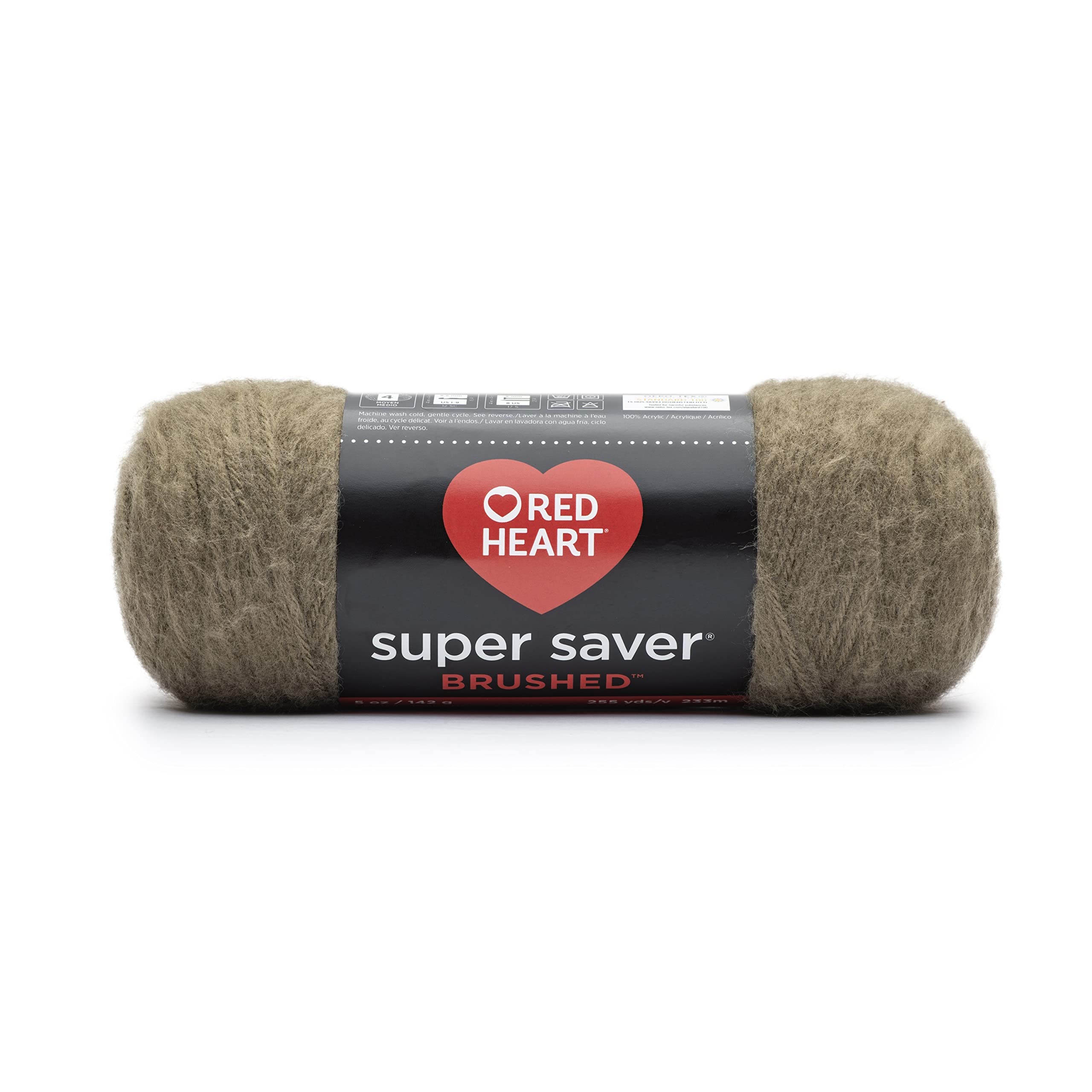 Red Heart Super Saver Brushed Yarn-Khaki