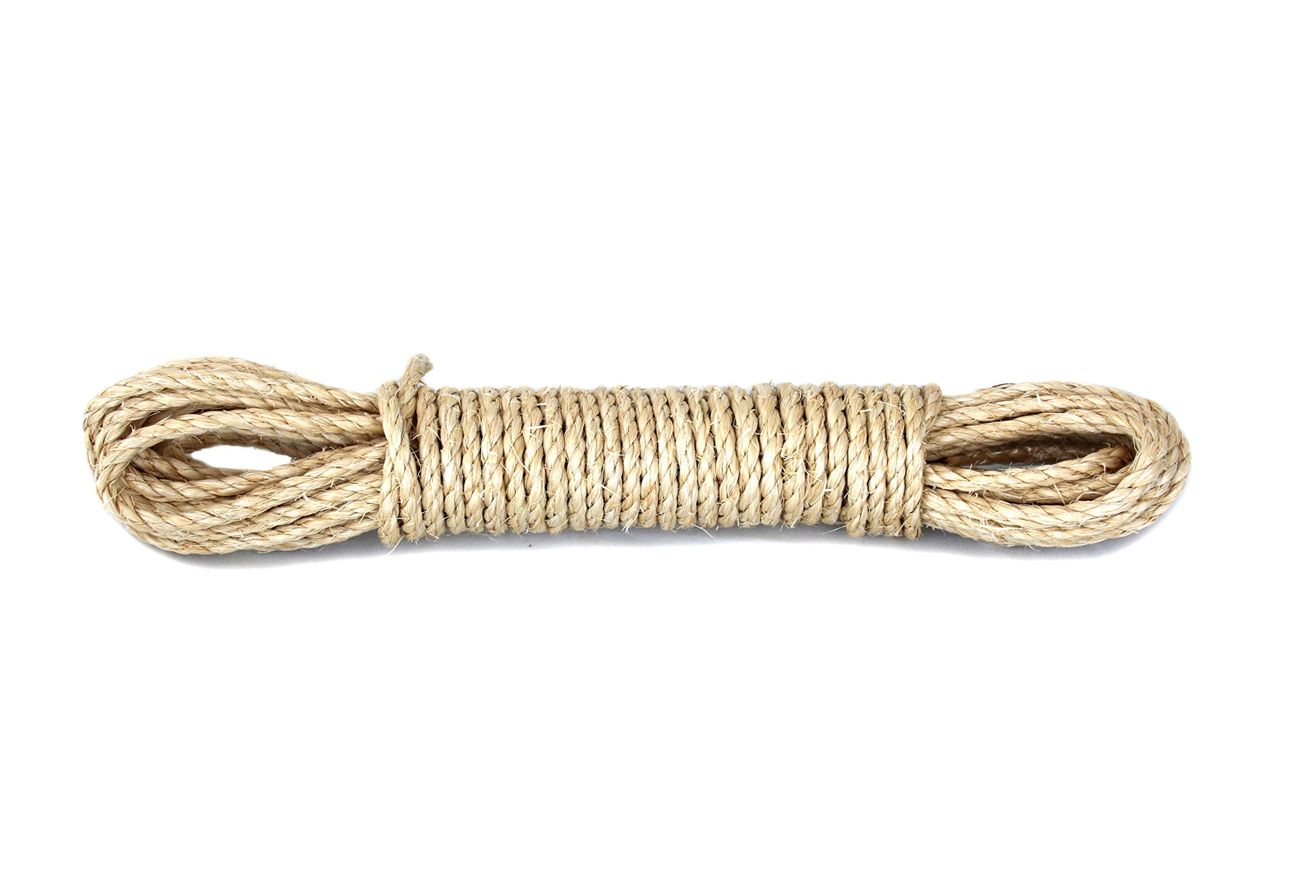 Cuerda sisal 12 mm ideal para postes rascadores de gatos y decoracion rustica