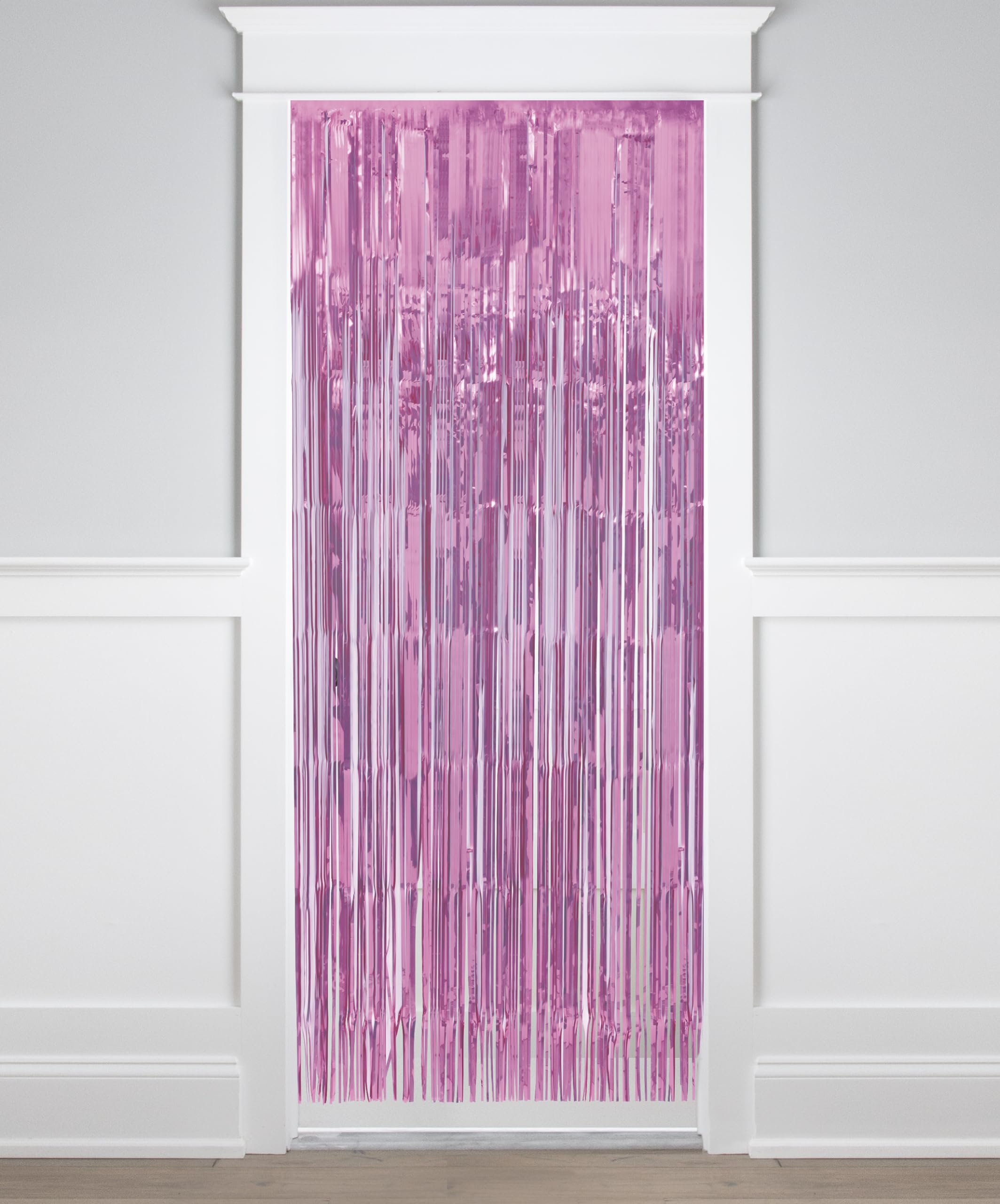 Unique 16848 - Tenda con Frange in Foil 1 m x 2 m - Colore Rosa Chiaro - 1 Pezzo (Confezione da 1)