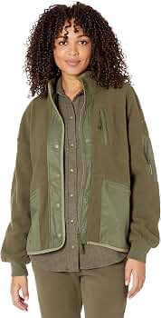 Madewell MWL (Re) sourced Sherpa Snap-Front Jacket Kale LG