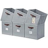 DECOMOMO Storage Cubes, 13x13x13 Storage Cube Bins with Labels, Fabric Organizer Bins (13