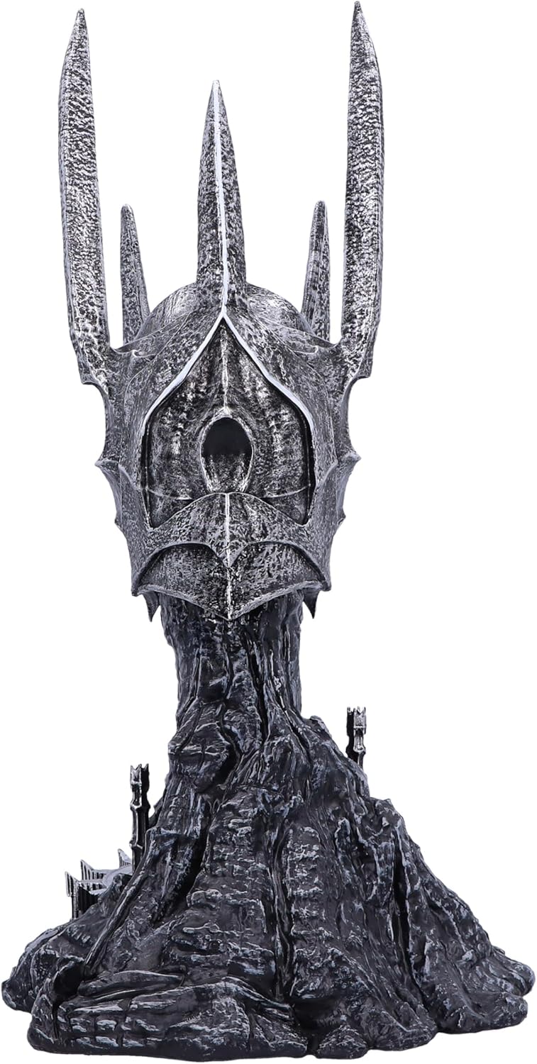 Nemesis Now Lord of the Rings Sauron Tea Light Holder 33cm, Resin, Silver, Officially Licensed Lord of the Rings Sauron Sculpture, Metal Insert to Hold Tealight, Cast in the Finest Resin, Hand-Painted
