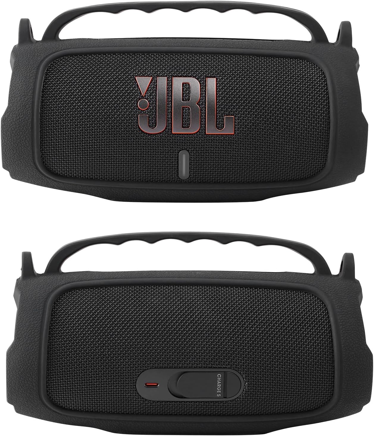 Silicone Case Compatible with JBL Charge 5 Portable Waterproof Bluetooth Speaker (Black) - Image 8